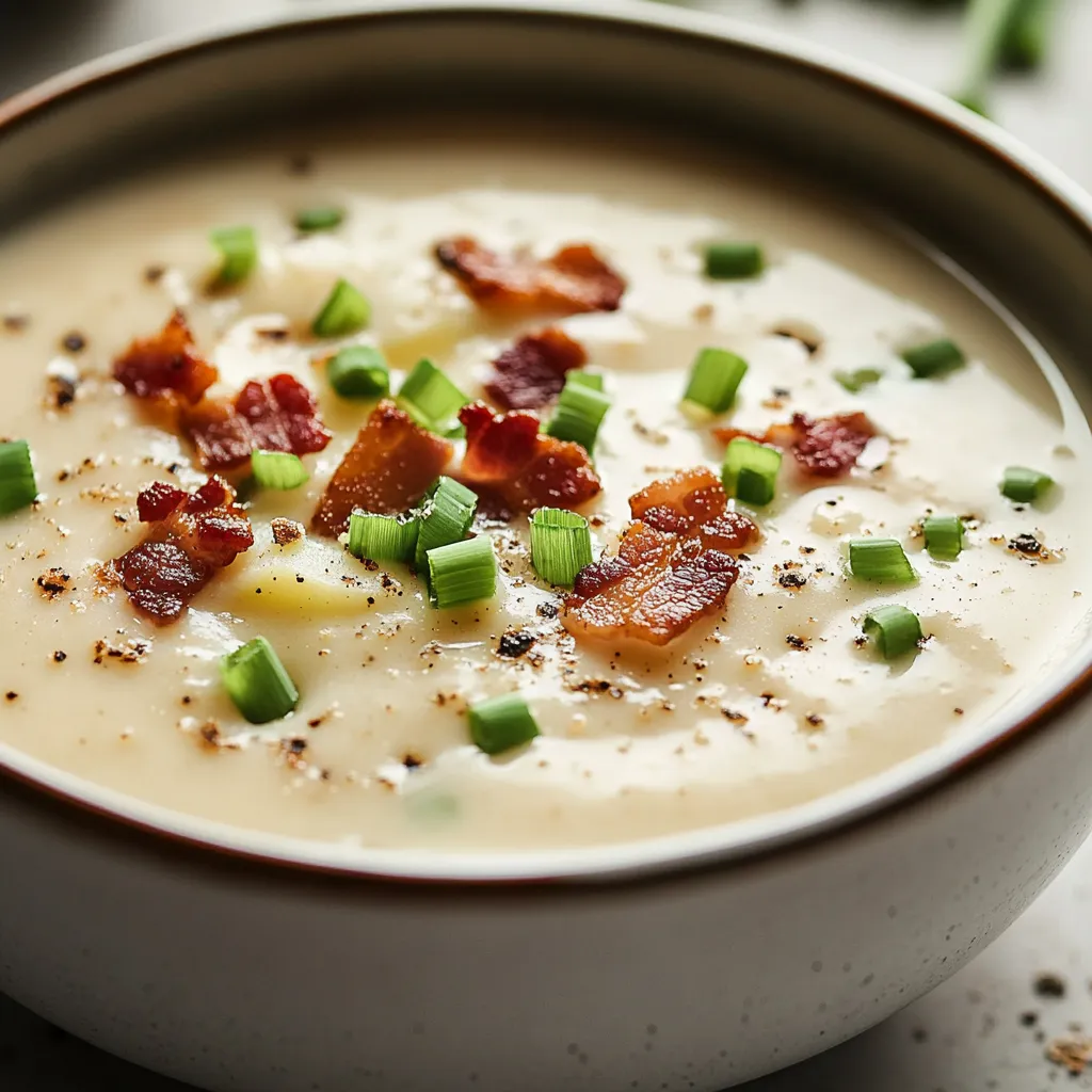 Crock Pot Loaded Potato Soup is a comforting and hearty dish that perfectly encapsulates the essence of home cooking. Ideal for chilly evenings or cozy gatherings, this soup combines the rustic flavors of potatoes, creamy cheeses, and crispy bacon into a delicious, filling meal. The slow-cooked process not only enhances the flavors but also allows for an effortless preparation that lets you go about your day while the soup cooks to perfection.