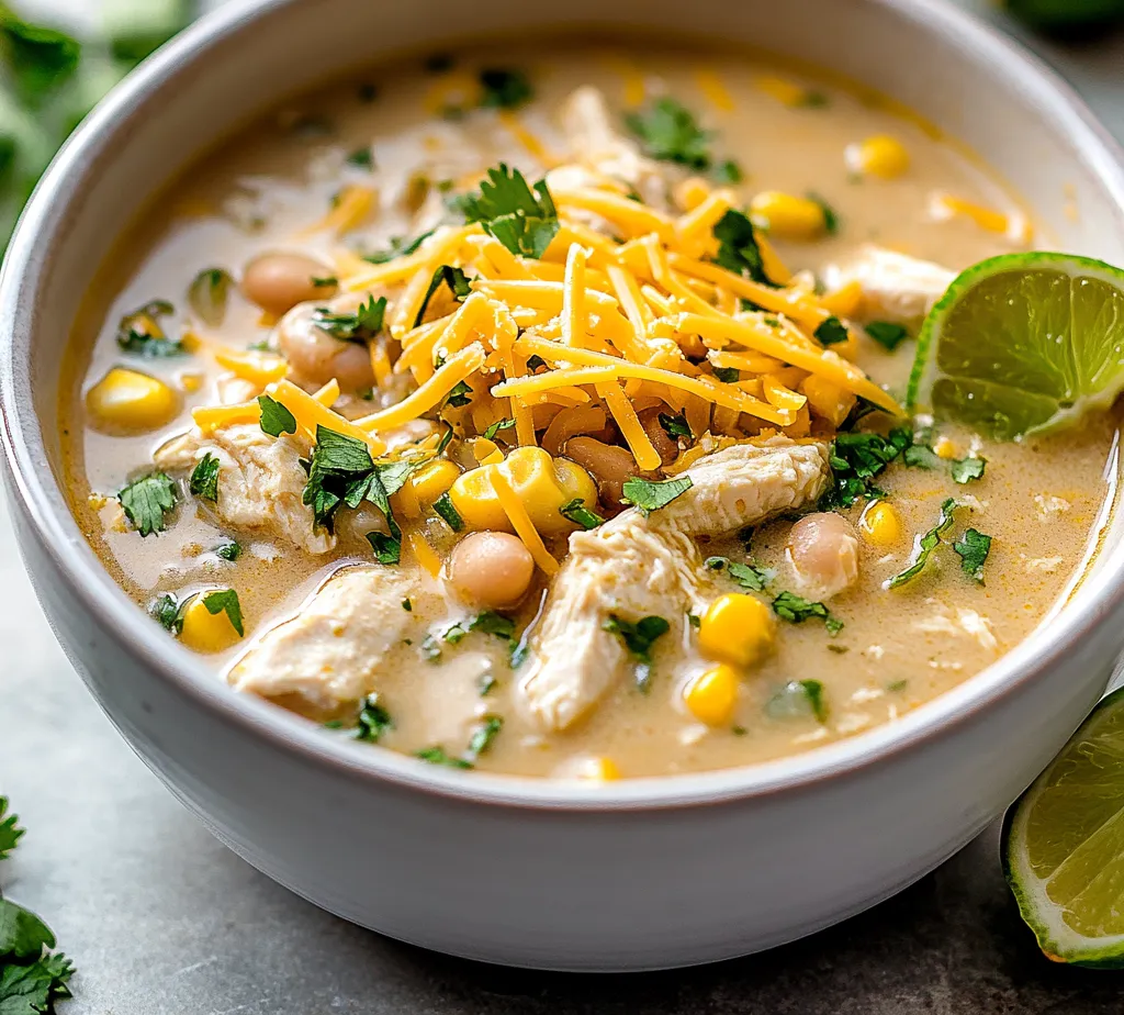 Delve into the creamy, comforting world of slow-cooked white chicken chili, a perfect solution for effortless weeknight dining. This dish marries tender chicken with a flavorful blend of spices and creamy ingredients, culminating in a warmly spiced bowl that satisfies the senses. The marriage of succulent chicken and rich, creamy broth, along with a medley of spices and vegetables, creates a delightful dish that is both filling and soothing.