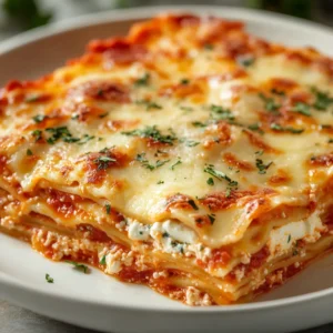 Lasagna is a beloved Italian dish that brings comfort and satisfaction to the dinner table. This Decadent Four Cheese Lasagna Delight elevates traditional recipes with a rich blend of cheeses, creamy textures, and savory flavors. The lasagna offers a delicious harmony of grains, proteins, and dairy, making it a hearty meal that can easily steal the spotlight at any occasion. The rich blend of cheeses provides an indulgent experience, while the savory marinara sauce ties it all together, creating a dish that is both visually appealing and irresistibly delicious.