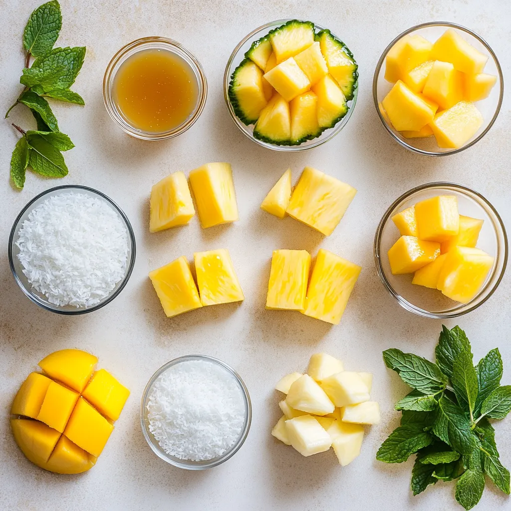 Tropical Mango Coconut Delight is a refreshing dessert that encapsulates the vibrancy of tropical flavors. It brings together succulent ripe mangoes, creamy coconut milk, and a hint of lime to create a sweet and tangy experience. The combination of these tropical ingredients not only offers a deliciously rich flavor but also evokes nostalgic feelings of sun-kissed beaches and summer festivities. This dessert is perfect for warm-weather gatherings or as a light treat on a sunny afternoon.