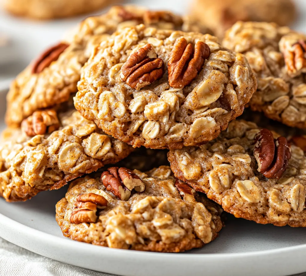 This delightful Bakery-Style Pecan Pie Oatmeal Cookies recipe combines the rich, nutty flavors of pecans with the satisfying chewiness of oats. These cookies are perfect for an afternoon snack or as a sweet treat anytime, capturing the essence of pecan pie in a portable form. The combination of flavors creates an indulgent experience, making them ideal for sharing at gatherings or enjoying during quiet moments at home.