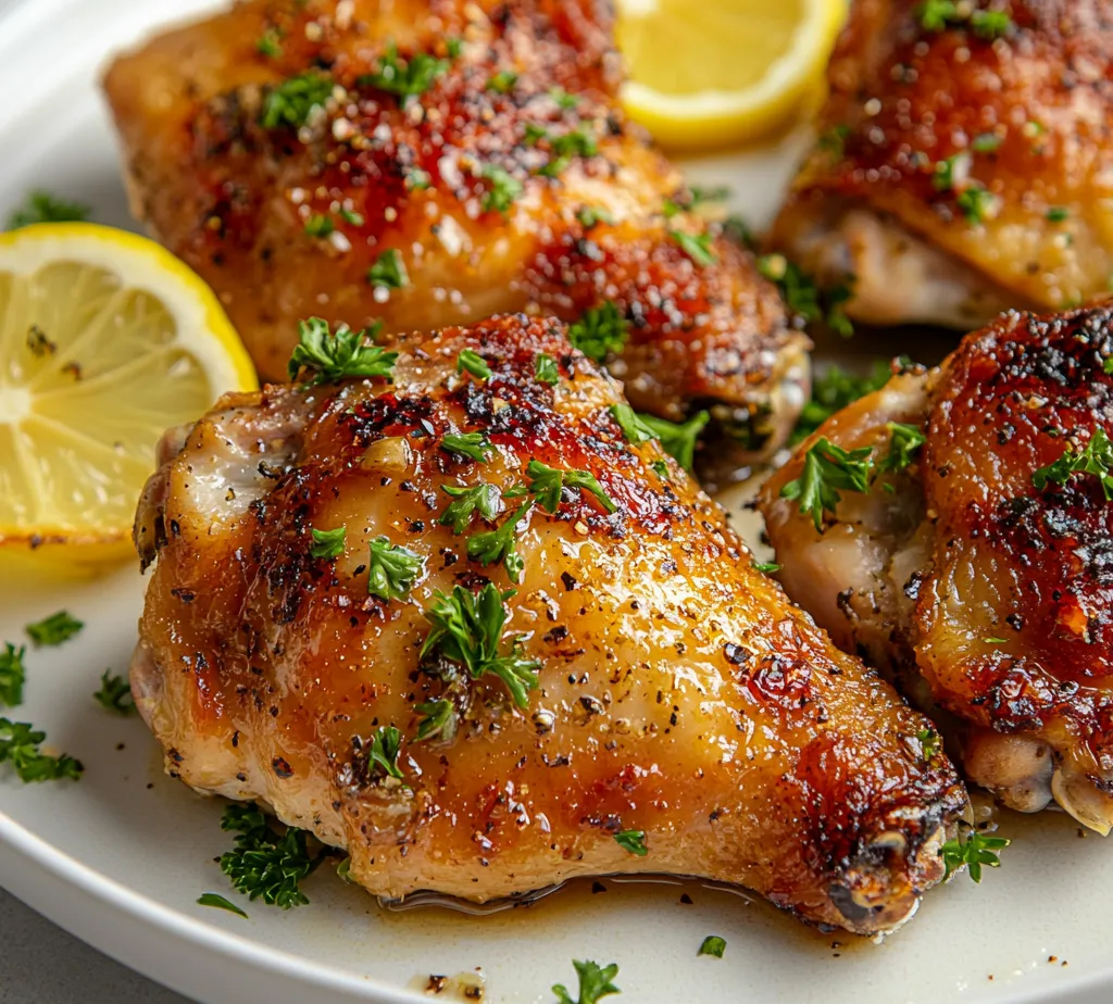 A warm and inviting dish that's perfect for family dinners and gatherings, Zesty Garlic Lemon Chicken Thighs are a savory delight that brings a burst of flavor to your table. The combination of zesty lemon and rich garlic creates an enticing aroma, while the crispy skin contrasts beautifully with the tender meat. This recipe not only satisfies your taste buds but also elevates your cooking repertoire with its straightforward yet impressive preparation.