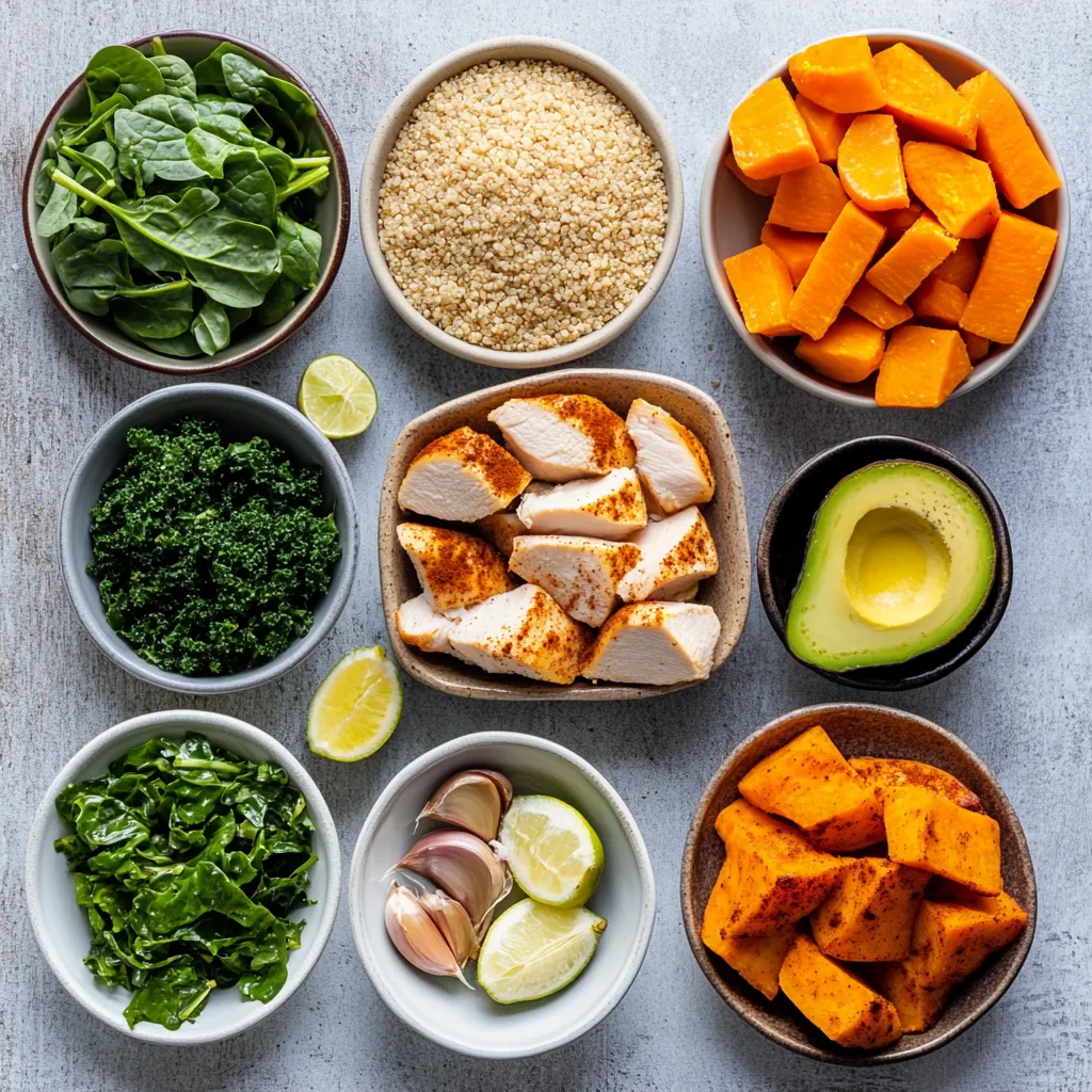 Power bowls have emerged as a favorite in the world of healthy eating, combining various ingredients into a single-serving dish that is as nutritious as it is delicious. These bowls typically feature a balance of protein, grains, vegetables, and healthy fats. The Blackened Chicken & Sweet Potato Power Bowls exemplify this trend, delivering a satisfying meal that is packed with flavor and essential nutrients. This dish showcases the delightful combination of spicy, blackened chicken and the natural sweetness of roasted sweet potatoes, offering a vibrant explosion of flavors that can appeal to any palate.