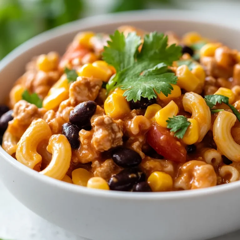 The Autumn Chili Chicken Mac Skillet is a warm and inviting dish that perfectly combines comforting flavors and textures. This recipe seamlessly meshes ground chicken, pasta, and a medley of vegetables, making it an ideal choice for cozy nights in. The hearty combination of spices and cheese adds layers of deliciousness, inviting everyone to gather around the table. As the temperatures start to drop, this comforting meal brings a sense of warmth and togetherness, making it perfect for family dinners or casual gatherings with friends.