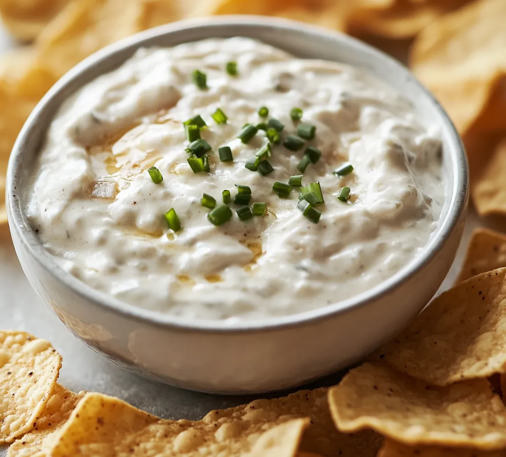 Sweet Vidalia Onion Dip Delight is a creamy and savory dip that captures the essence of caramelized Vidalia onions. These onions, known for their sweet and mild flavor, lend themselves beautifully to the dip, creating a perfect blend with the other rich ingredients. Ideal for gatherings or cozy nights in, this dish is exceptionally versatile, serving as a tantalizing appetizer, a game-day snack, or a comforting side during family dinners.