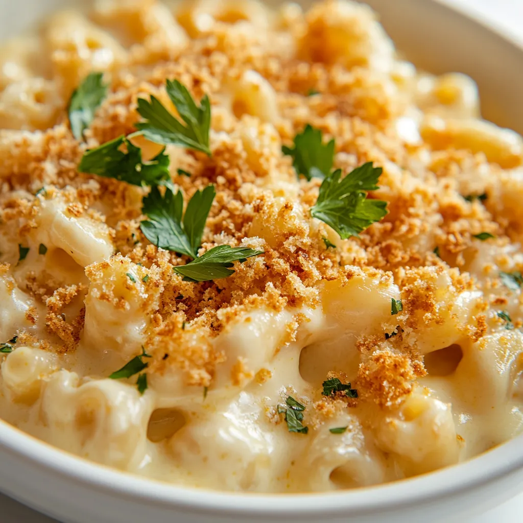 Crafting the perfect baked mac and cheese is an art that brings comfort and joy to any dining table. This Cheesy Bliss Baked Mac & Cheese recipe combines creamy textures, rich flavors, and a crispy topping to create a dish that everyone will love. The harmonious blend of sharp cheddar and Gruyère cheeses produces a deep, satisfying flavor, while the crunchy breadcrumb topping adds texture that contrasts perfectly with the creaminess of the dish. Each bite is a delightful experience, making this mac and cheese not just a side, but the star of the meal.