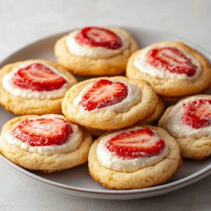 The irresistible blend of creamy cheesecake and fresh strawberries comes to life in these Strawberry Cheesecake Cookie Bliss treats. Ideal for any occasion, this recipe brings together delightful flavors and textures that will captivate cookie lovers everywhere. Each bite of these cookies offers a perfect balance of sweet and tangy, tempering the richness of the cream cheese with the refreshing taste of strawberries. Not only are they a delightful dessert, but they also make a charming addition to any gathering or celebration, bringing a touch of elegance to your table.