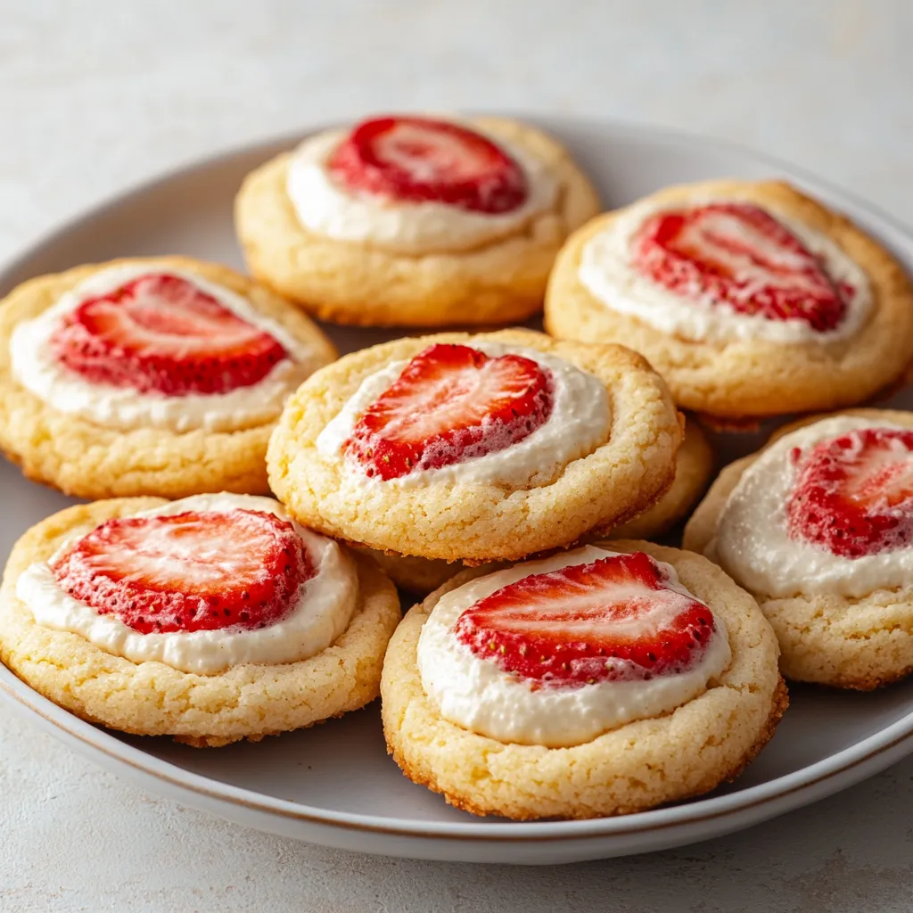 The irresistible blend of creamy cheesecake and fresh strawberries comes to life in these Strawberry Cheesecake Cookie Bliss treats. Ideal for any occasion, this recipe brings together delightful flavors and textures that will captivate cookie lovers everywhere. Each bite of these cookies offers a perfect balance of sweet and tangy, tempering the richness of the cream cheese with the refreshing taste of strawberries. Not only are they a delightful dessert, but they also make a charming addition to any gathering or celebration, bringing a touch of elegance to your table.