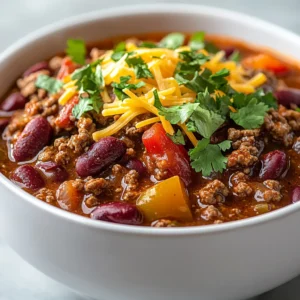 Heavenly Beef Chili Extravaganza is a robust and flavorful dish that encapsulates the essence of comfort food. This hearty chili combines tender ground beef with a medley of fresh vegetables and a rich blend of spices, creating a delightful symphony of flavors in every bite. Perfectly balanced, it’s the ultimate dish for chilly evenings, family gatherings, or casual get-togethers with friends. The warm and inviting aroma that fills your kitchen while this chili simmers is enough to make anyone feel at home.