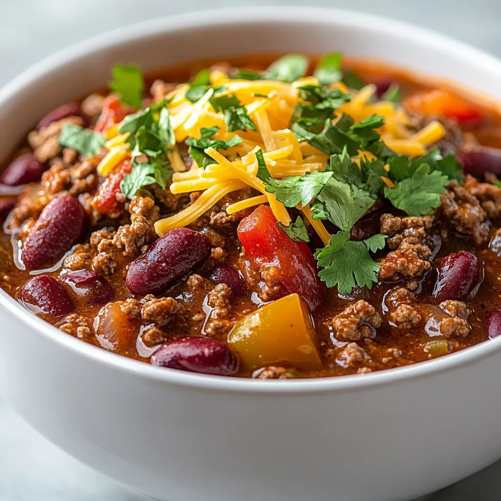 Heavenly Beef Chili Extravaganza is a robust and flavorful dish that encapsulates the essence of comfort food. This hearty chili combines tender ground beef with a medley of fresh vegetables and a rich blend of spices, creating a delightful symphony of flavors in every bite. Perfectly balanced, it’s the ultimate dish for chilly evenings, family gatherings, or casual get-togethers with friends. The warm and inviting aroma that fills your kitchen while this chili simmers is enough to make anyone feel at home.