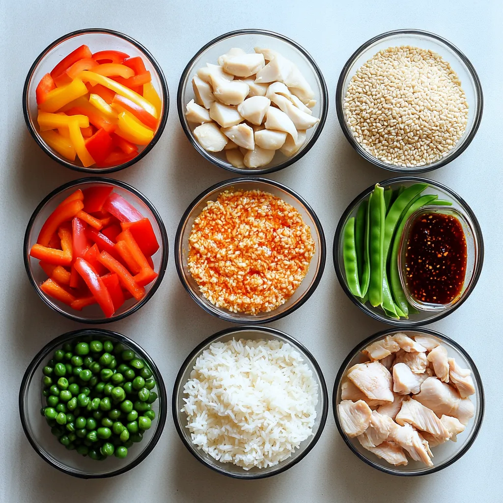 Fiery Chicken Yum Yum Rice Bowls are a delicious option for anyone who enjoys a kick in their meals. Ideal for spice lovers, this dish effortlessly pairs tender, marinated chicken thighs with a colorful mix of vegetables, all served over a warm bed of fluffy jasmine rice. The heat from the sriracha is tempered by the natural sweetness of honey, creating a dynamic balance of flavors that is certain to please your palate.