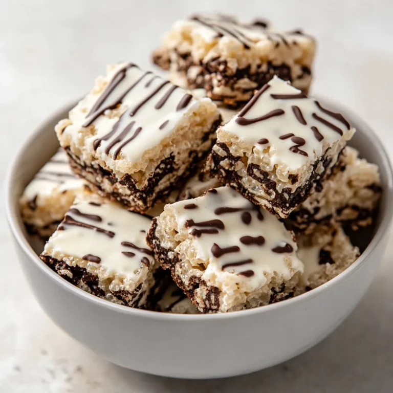 The perfect blend of nostalgia and indulgence, Cookies and Cream Rice Krispie Treats offer a delightful twist on the classic dessert. These treats combine the airy crunch of Rice Krispies with the sweetness of marshmallows and the chocolatey richness of cookies, resulting in a dessert that’s satisfying in both flavor and texture. Ideal for sharing with family and friends, they transform any gathering into a special occasion, whether it’s a birthday party, a school event, or simply a cozy day at home.