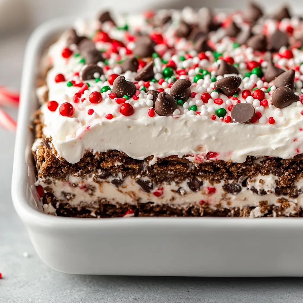 The No-Bake Holiday Cookie Lasagna is a delightful dessert that brings together festive flavors and a stunning presentation without the need for an oven. Ideal for the holiday season, it's a perfect make-ahead dish that allows you to reduce time spent in the kitchen, leaving you free to enjoy the celebrations with family and friends. The beauty of this treat lies in its layered structure, combining creamy, sweet layers with a satisfying crunch, which resonates with both kids and adults alike.