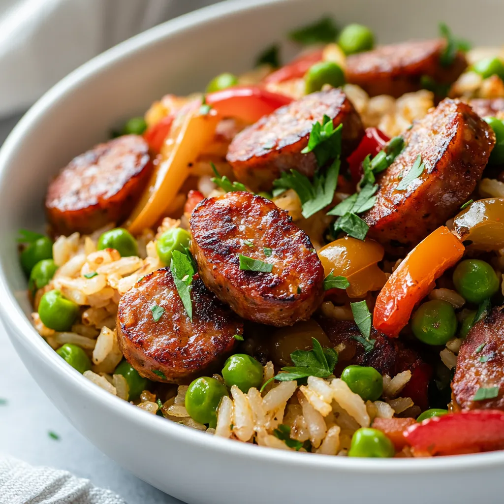 Cajun Honey Garlic Sausage & Rice Skillet Delight is a hearty, one-pot meal that captures the vibrant and robust flavors typical of Cajun cooking. This dish intricately balances the smokiness of sausage with the sweetness of honey and the kick from Cajun spices, making it a must-try for both casual dinners and special gatherings. The simplicity of the skillet preparation complements the rich blend of spices, creating a comforting and satisfying meal for family or friends.