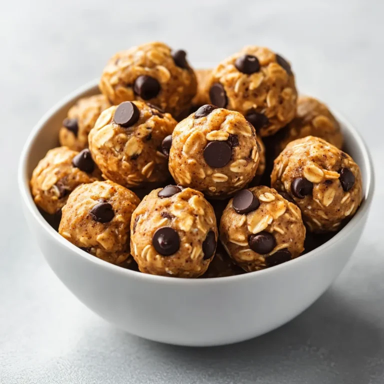 Peanut Butter Chocolate Chip Oatmeal Energy Bites are a delicious and nutritious option for anyone looking to fuel their day with wholesome ingredients. These small bites unite the heartiness of rolled oats, the richness of peanut butter, and the sweet touch of chocolate chips, creating a snack that is both satisfying and energizing. Whether you're rushing out the door in the morning or need a quick snack for the afternoon slump, these energy bites serve as a perfect solution.