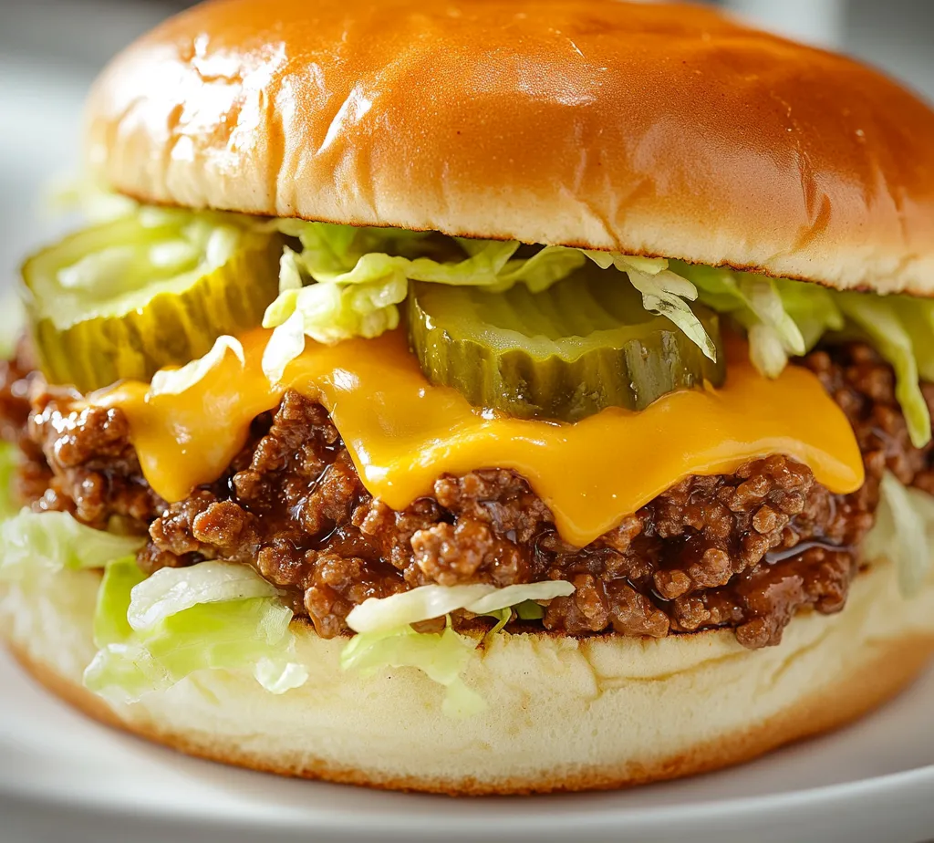 Big Mac-inspired sloppy Joes are an innovative twist on a classic American favorite. Combining the beloved flavors of a Big Mac burger with the satisfying, messy appeal of sloppy Joes makes for a delightful meal that’s both comforting and indulgent. Ideal for weeknight dinners or casual gatherings, these sandwiches deliver the mouthwatering taste of a fast-food classic in a homemade format that's easy to prepare.