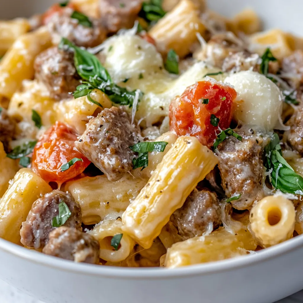Exploring the comfort of home-cooked meals, especially during busy weekdays, can be a delightful experience. One-Pot Cheesy Sausage Pasta Delight is an easy and satisfying dish that combines the rich flavors of Italian sausage with creamy cheeses and tender pasta. This recipe enables a hassle-free cooking process, making cleanup a breeze while still delivering mouthwatering results for your family and friends.