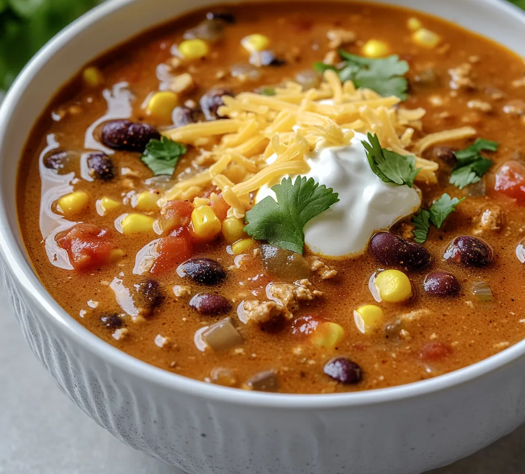 Cozy Creamy Taco Soup Delight is the epitome of comfort food, especially during the chilly months when a satisfying bowl of soup can brighten your day. This hearty dish combines the rich flavors of taco seasoning with creamy textures, resulting in a bowl of enjoyment that warms both the body and soul. The addition of beans, corn, and tomatoes enhances the soup’s nutritional value while providing a delicious medley of flavors that make it impossible to resist.