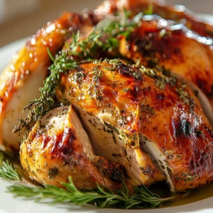 Exploring the art of Thanksgiving cooking can lead to glorious moments filled with delicious aromas and flavors. The star of the holiday feast, the turkey, often plays a crucial role in bringing families together. Here, we present the recipe for Herb-Infused Butter Turkey Delight, a method that elevates traditional turkey with an infusion of savory herbs and spices. This culinary delight features a succulent turkey coated in a rich blend of herb-infused butter, offering an irresistible taste and the perfect centerpiece for your gathering.