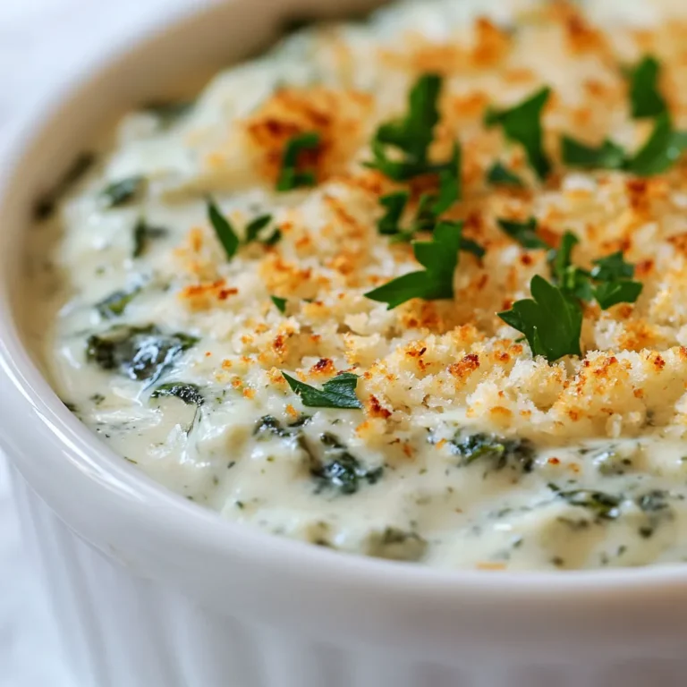 Parmesan crusted spinach dip is a delightful appetizer that brings richness and flavor to any gathering. Whether hosting a small get-together or a larger event, this cheesy, creamy dip is sure to please guests of all ages. With its smooth and velvety texture from the combination of cream cheese, sour cream, and fresh spinach, every bite offers a comforting experience enhanced by the crispy Parmesan breadcrumb topping.