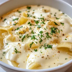 Creamy Alfredo Lasagna Soup is the perfect comforting dish that combines the rich, velvety flavors of Alfredo sauce with the hearty, satisfying elements of classic lasagna. This delightful soup offers a unique twist on traditional lasagna, blending all its beloved components into a single pot of creamy goodness. The marriage of ground Italian sausage, fresh aromatics, and tender lasagna noodles in a luscious broth makes each bite a harmony of flavors.