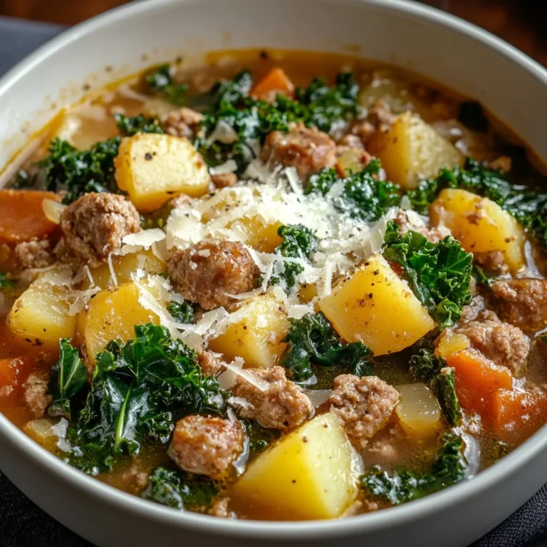 Understanding the comfort of Italian cuisine often leads us to hearty, filling dishes that evoke feelings of warmth and nostalgia. One standout comfort food from this culinary tradition is Italian Sausage and Potato Soup. This delightful soup pairs the robust flavors of Italian sausage with tender potatoes and vibrant greens, making it not only delicious but also aesthetically pleasing. Italian cuisine is characterized by its emphasis on fresh ingredients, simple preparation methods, and layered flavors, all of which come to life in this cozy bowl of soup.