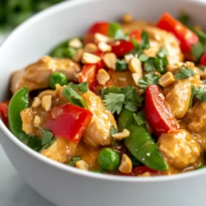 Thai cuisine is renowned for its vibrant flavors and exciting combinations, often deftly balancing sweet, salty, sour, and spicy elements in every dish. Among the many dishes that exemplify this harmony is the Thai Peanut Chicken Delight, a meal that’s as colorful as it is delicious. With tender chicken, crisp vegetables, and a luscious peanut sauce, this dish delivers an invigorating experience that transports your taste buds straight to the streets of Thailand.