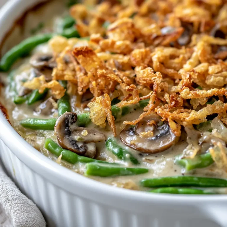 Green bean casserole is often regarded as an iconic American dish, beloved for its comforting flavors and delightful textures. Traditionally associated with holiday gatherings and family meals, it has an undeniable charm that brings people together around the table. This particular recipe for crispy 3-ingredient green bean casserole is a simplified take on a classic, showcasing how easy it can be to create a dish that’s both delicious and satisfying.