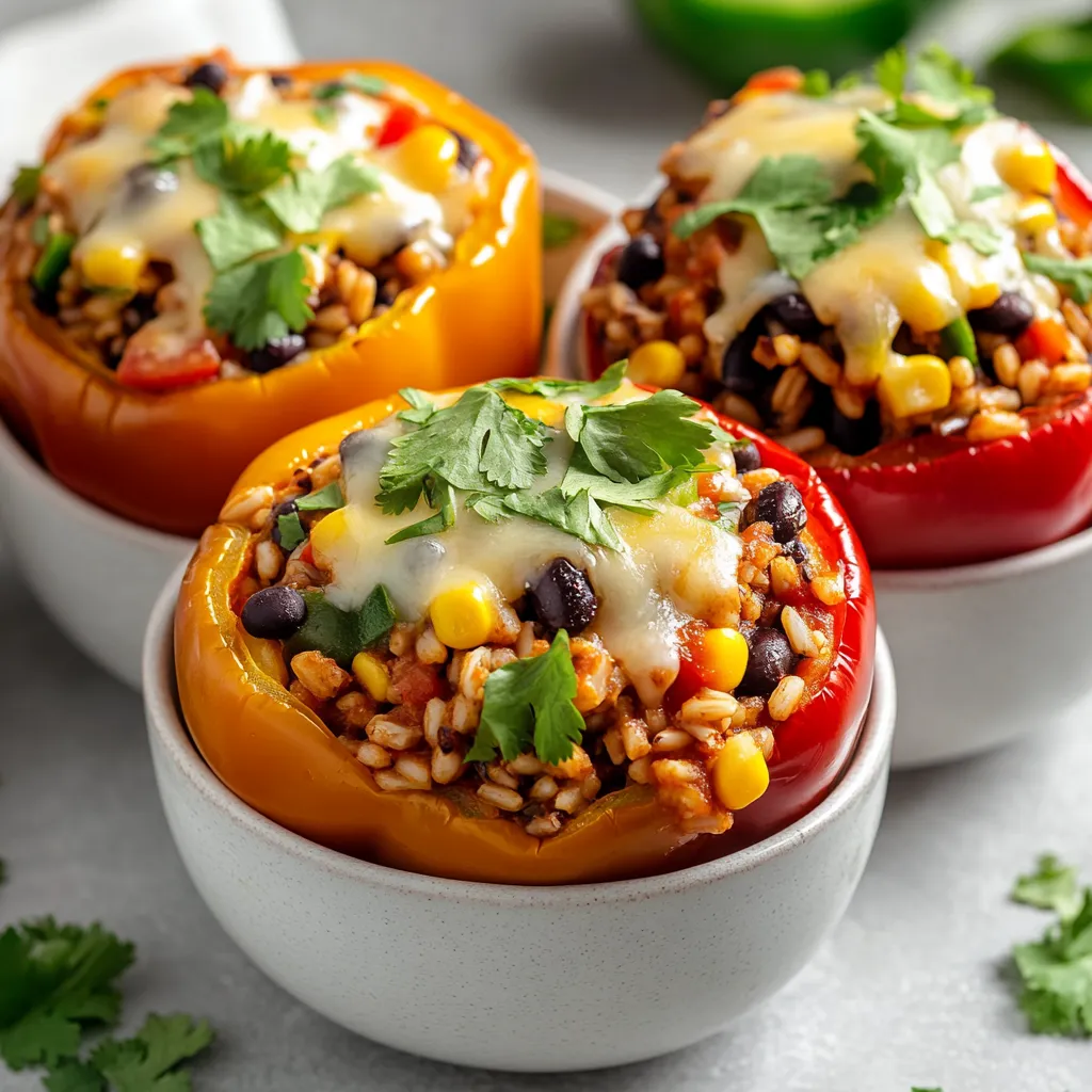 Mediterranean cuisine is celebrated for its vibrant flavors and fresh ingredients, and this recipe for Mediterranean Farro-Stuffed Bell Peppers perfectly encapsulates these qualities. These colorful bell peppers are not only visually appealing but also packed with nutritious ingredients, making them an ideal main course for any occasion. The combination of chewy farro, earthy black beans, and the sweetness of corn and tomatoes creates a delightful experience in every bite.