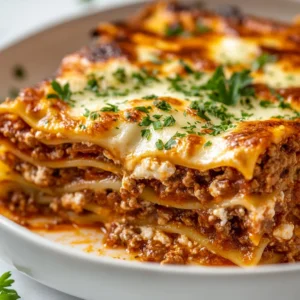 Delve into the world of comforting, cheesy goodness with a classic meat lasagna recipe. This delightful dish combines layers of savory meat, rich marinara, creamy ricotta, and gooey mozzarella. It is a symphony of flavors that comes together to create one of the most nostalgic comfort foods around. Perfect for family gatherings or a cozy dinner night, lasagna is a beloved staple of Italian cuisine that never fails to please.