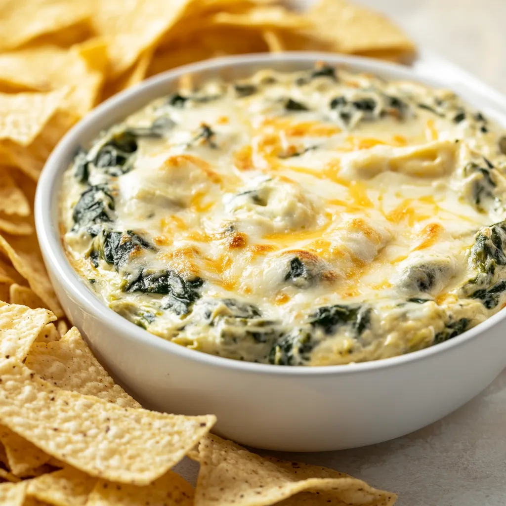 Delve into the world of creamy, rich flavors with our delightful Creamy Spinach Artichoke Dip. This delectable dish is an ideal option for various occasions such as parties, family gatherings, or cozy movie nights at home. As guests gather around, the warm, cheesy dip makes for an inviting centerpiece that pairs wonderfully with an array of crunchy dippers. With its smooth, creamy texture and a hint of garlic, this appetizer not only satisfies your taste buds but also leaves you craving more.