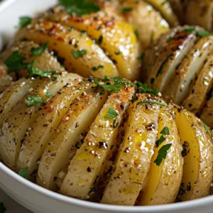 The allure of Garlic Herb Hasselback Potatoes lies in their tantalizing blend of textures and flavors. This innovative side dish not only elevates the classic potato but also transforms it into a culinary masterpiece worthy of any meal. From its crispy edges to its tender interior infused with the aromatic essence of garlic and herbs, this recipe is a delightful addition to your kitchen repertoire.