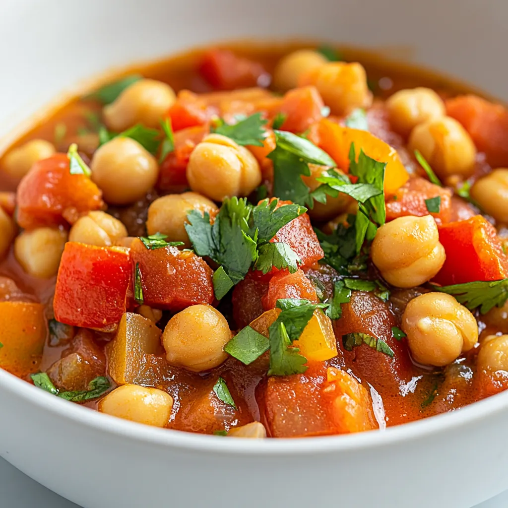 Discover the vibrant flavors of Moroccan cuisine with this Spicy Moroccan Chickpea Stew. This dish is not only rich in spices but also packed with nutritious ingredients that come together to create a comforting and delectable meal. Made from hearty staples such as chickpeas, vegetables, and a symphony of spices, this stew encapsulates the warm, aromatic essence of Moroccan cooking. It's a perfect choice for those cozy evenings when you're seeking something fulfilling yet healthy.