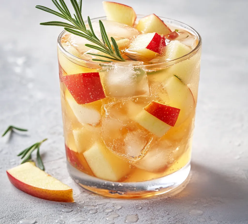 Exploring innovative and refreshing beverages can be a delightful way to enhance gatherings or simply enjoy a moment of relaxation. The Refreshing Apple Rosemary Fizz is a perfect combination of natural sweetness from fresh-pressed apple juice and a fragrant hint of rosemary. This drink elevates any occasion, thanks to its invigorating and soothing flavor profile. The subtle herbal notes of rosemary perfectly complement the apple's sweetness, making this beverage a true standout that captivates the senses.