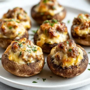 The allure of savory stuffed Portobello mushrooms lies in their flavorful filling and delightful texture. This dish combines creaminess with a savory punch, making it a fantastic appetizer, side dish, or even a main course for vegetarians. Portobello mushrooms serve as a hearty base, holding a creamy cheese and sausage mixture that is sure to tantalize your taste buds. The melding of these ingredients creates a delightful experience, satisfying to both the eyes and the palate.