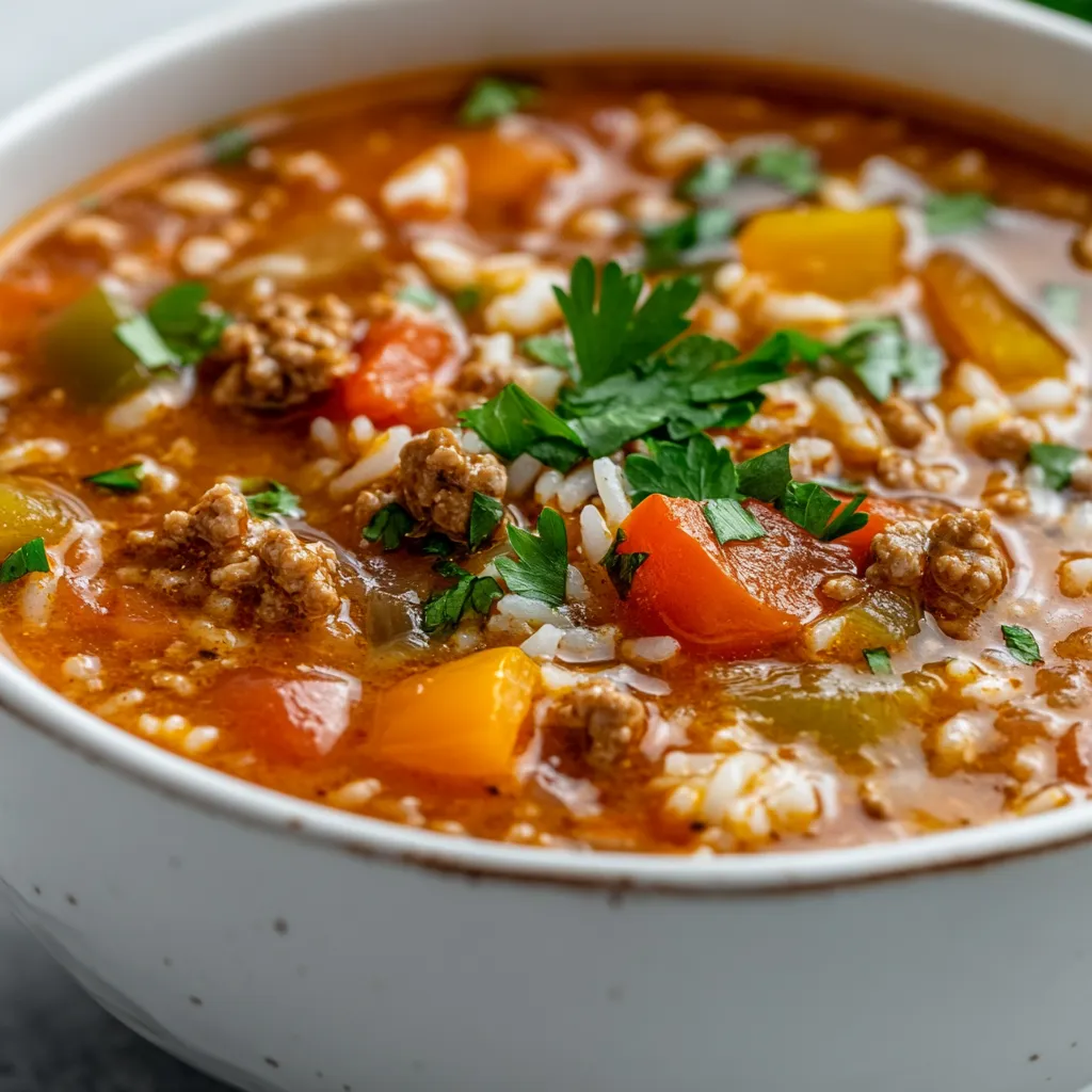 The comforting embrace of a warm soup can turn any chilly day into a cozy experience, and the Crockpot Stuffed Pepper Soup is no exception. This hearty dish combines the vibrant flavors of bell peppers, savory ground meat, and aromatic spices, all brought together in a slow cooker for a satisfying meal. Ideal for busy families or anyone seeking a delicious and fulfilling dish with minimal effort, this recipe is perfect for warming up your dinner table.
