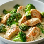 The Creamy Garlic Chicken with Broccoli Skillet Delight is a quintessential American main course that combines rich flavors with a delightful texture. This dish is perfect for a quick weeknight dinner or a special gathering, showcasing chicken breasts sautéed to perfection, entwined in a creamy sauce, with vibrant broccoli for added nutrition. With each bite, the savory essence of garlic pairs beautifully with tender chicken, enveloped in a luxurious cream sauce, making it a comforting and satisfying choice for any meal.