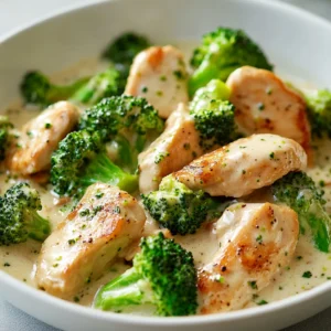 The Creamy Garlic Chicken with Broccoli Skillet Delight is a quintessential American main course that combines rich flavors with a delightful texture. This dish is perfect for a quick weeknight dinner or a special gathering, showcasing chicken breasts sautéed to perfection, entwined in a creamy sauce, with vibrant broccoli for added nutrition. With each bite, the savory essence of garlic pairs beautifully with tender chicken, enveloped in a luxurious cream sauce, making it a comforting and satisfying choice for any meal.