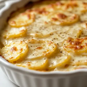 Creamy Cheesy Scalloped Potatoes are a quintessential comfort food dish that perfectly embodies the richness and warmth of home-cooked meals. This delectable preparation takes simple ingredients and elevates them into a sumptuous dish that is ideal for both weeknight dinners and festive gatherings. The combination of tender potatoes, rich cheeses, and a creamy sauce creates a satisfying flavor profile that makes every bite a delight.
