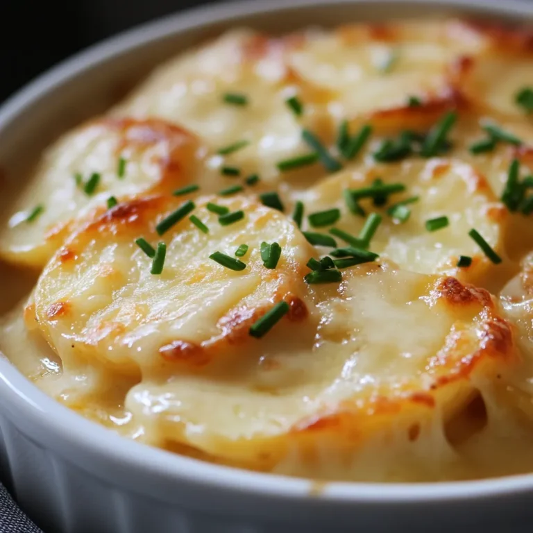 Cheesy scalloped potatoes are a beloved dish that brings creamy, cheesy comfort to any dining table. Perfect for gatherings, festive feasts, or cozy family dinners, this recipe combines thinly sliced russet potatoes with two rich varieties of cheese, creating a delectable harmony of flavors and textures. The creamy sauce, enhanced with a hint of nutmeg and garlic, elevates these potatoes to a sensational level, making them a favorite for both children and adults alike.