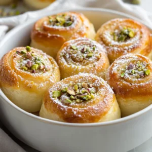 Understanding the art of creating delectable baked goods is a rewarding experience and often transforms simple ingredients into extraordinary treats. The Coconut Honey Pistachio Sweet Rolls combine nutty flavors with a touch of sweetness for an indulgent treat perfect for any occasion. This recipe beautifully marries the tropical essence of coconut with the crunchiness of pistachios, enhanced further by the natural sweetness of honey. These rolls are not just a visual delight, adorned with a dusting of powdered sugar; they also promise a flavorful bite that teases your palate with its unique texture and taste.