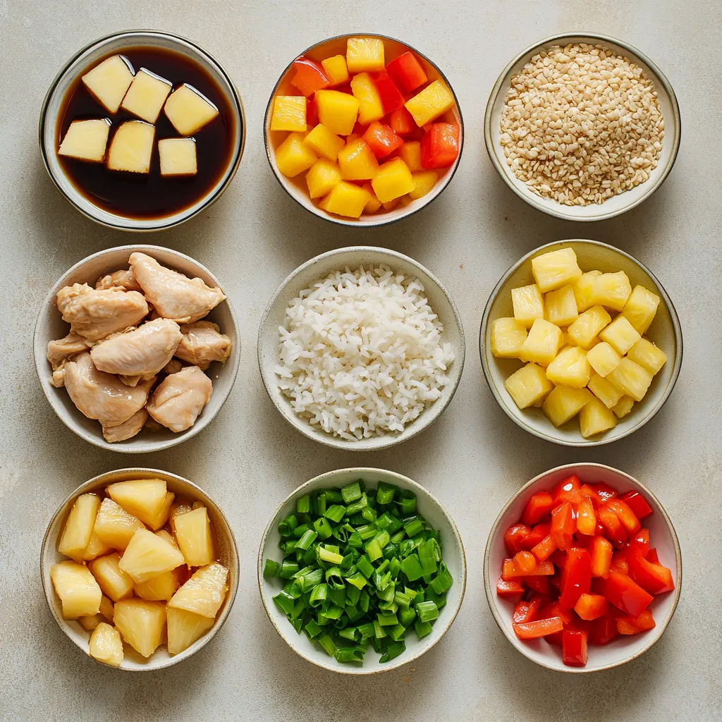 Tropical Chicken and Pineapple Rice Delight is a vibrant dish that transports the palate straight to a sunny paradise with every bite. This meal is a beautiful fusion of flavors, combining the savory goodness of chicken with ripe, sweet pineapple. The added crunch of fresh vegetables and the aromatic notes from garlic and ginger make this dish truly special. It is perfect for both a casual weeknight dinner and special occasions when you want to impress your family and friends with something a little different.