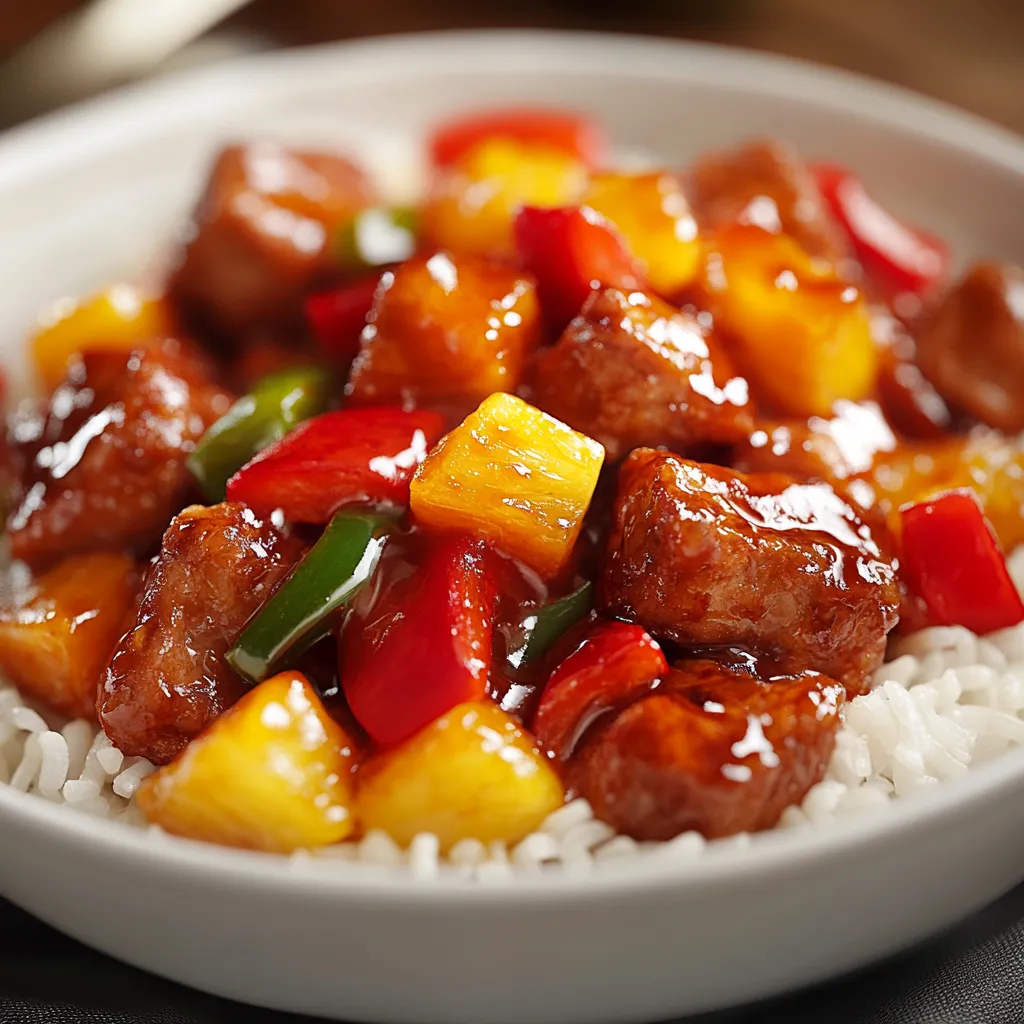 The beloved combination of sweet and savory flavors shines in this vibrant Tangy Pineapple Pork Delight. With juicy pork tenderloin paired with bell peppers and pineapple, this dish promises a delightful culinary experience that enchants the palate. Each bite delivers a burst of tangy sweetness, perfectly complemented by the savory notes of the seasoned pork. This dish is not just a meal; it’s an invitation to gather around the table with family and friends to enjoy a colorful celebration of flavors.