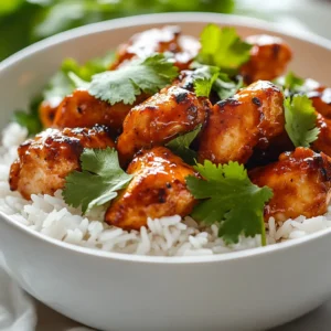 Sweet and Spicy Maple Chicken with Coconut Rice is a delightful dish that marries distinct flavors into a beautiful harmony. The tender chicken thighs are adorned with a slightly sweet and spicy marinade, creating an irresistible glaze once grilled. Served atop fragrant coconut rice, this dish epitomizes the perfect balance between sweet and savory, making each bite a celebration of flavor.