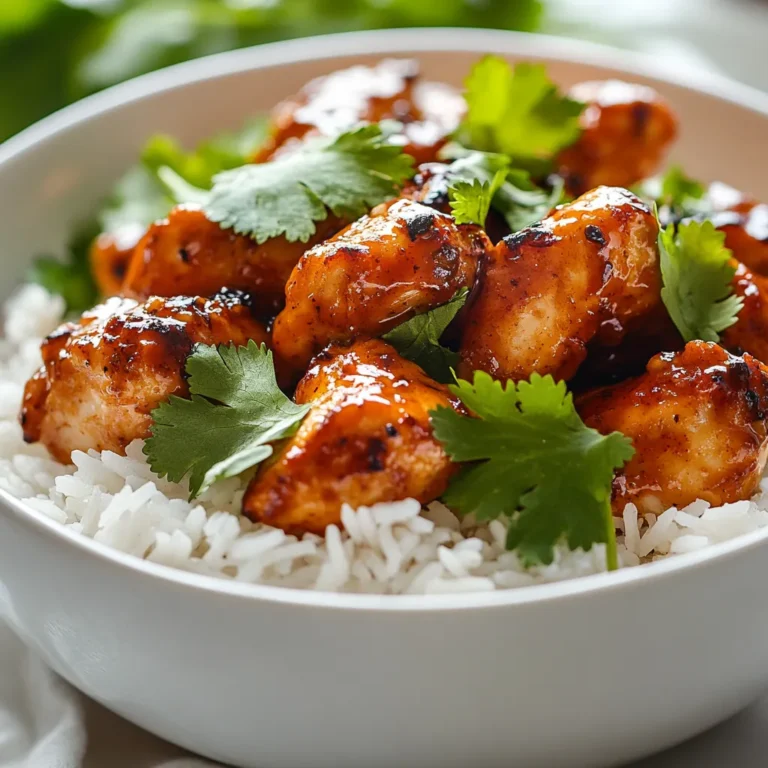 Sweet and Spicy Maple Chicken with Coconut Rice is a delightful dish that marries distinct flavors into a beautiful harmony. The tender chicken thighs are adorned with a slightly sweet and spicy marinade, creating an irresistible glaze once grilled. Served atop fragrant coconut rice, this dish epitomizes the perfect balance between sweet and savory, making each bite a celebration of flavor.