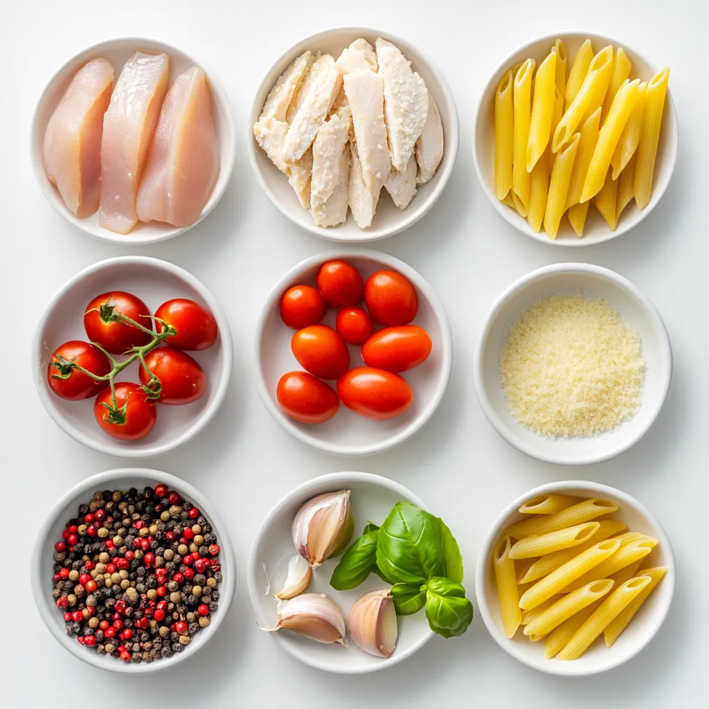 Bruschetta Chicken Pasta Delight is a vibrant dish that beautifully combines the flavors of Italian cuisine. This recipe is perfect for a cozy family dinner or a gathering with friends, showcasing juicy chicken, al dente pasta, and a fresh bruschetta topping. The dish not only bursts with flavor but also delivers a colorful presentation that will impress your diners. The tangy balsamic vinegar and the aromatic garlic elevate the simple ingredients, creating a satisfying and delicious meal made from scratch.