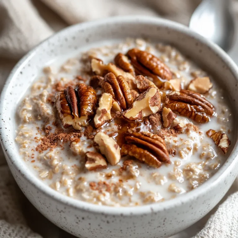 The delightful experience of enjoying Maple Pecan Overnight Oats is not just a matter of taste; it’s also about convenience and nourishment. This American breakfast dish has gained popularity for its simplicity and rich, comforting flavors, making it a perfect choice for busy mornings. Packed with wholesome ingredients, these overnight oats can be prepped in just 10 minutes and left to chill overnight, ensuring a quick nutrient-dense meal awaits you at breakfast time.
