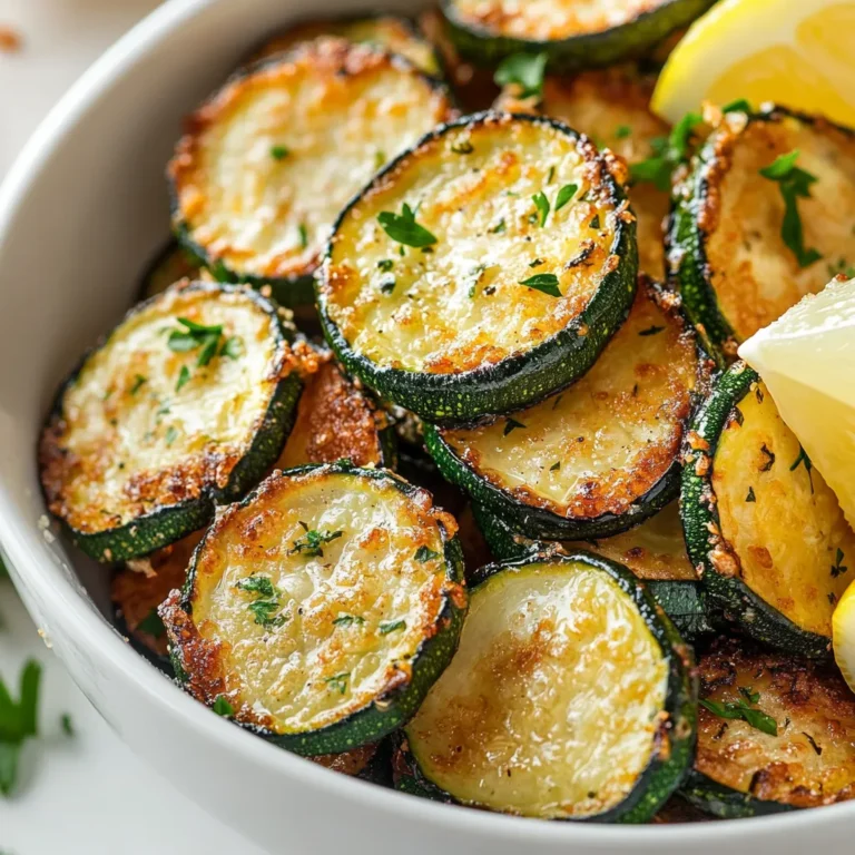 Crispy Zucchini Garlic Rounds are the perfect combination of tender vegetables and crunchy textures, making them a delightful appetizer or snack. These mouthwatering bites feature the subtle sweetness of zucchini complemented by a savory blend of garlic and spices, making them a crowd-pleaser for both kids and adults alike. Ideal for gatherings, these crispy rounds serve as a stellar accompaniment for various sauces, or they can be enjoyed on their own as a light and satisfying treat.