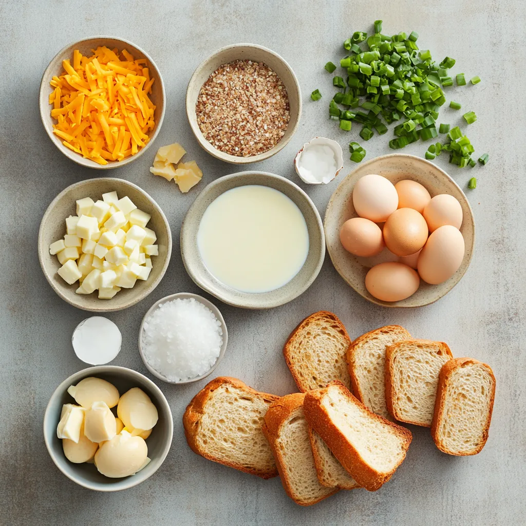 The Savory Sausage & Egg Breakfast Bake is the epitome of a fulfilling morning meal, seamlessly combining hearty components into a single, delectable dish. This casserole features crumbled breakfast sausage that exudes a rich, savory flavor, paired beautifully with fluffy eggs and creamy sharp cheddar cheese. The addition of soft, day-old bread not only provides texture but also absorbs the flavorful elements, creating a cohesive and inviting breakfast experience.