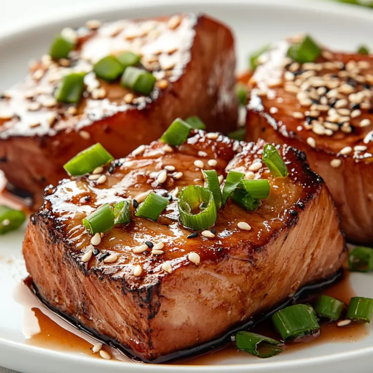 The enticing combination of flavors in Asian cuisine has made it a favorite worldwide, particularly when it comes to seafood. This recipe for Soy Ginger Glazed Tuna Steaks is a perfect example, showcasing tender tuna steaks bathed in a sweet and savory glaze that elevates the dish to a gourmet experience. Not only is it quick to prepare, but the delightful combination of soy sauce, ginger, and honey creates a mouthwatering flavor profile that is hard to resist.